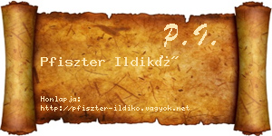 Pfiszter Ildikó névjegykártya