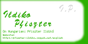 ildiko pfiszter business card