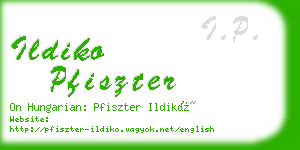 ildiko pfiszter business card